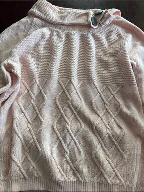 Cato Pale Pink Cable Knit Turtleneck Sweater